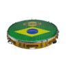 Pandeiro 10" formica jaune - drapeau brésil - Pro - 6